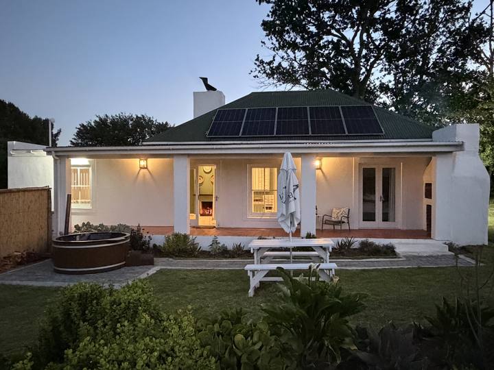 The cottage in the evening light