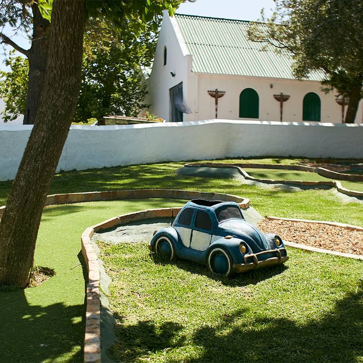 Putt-putt course on the lawn