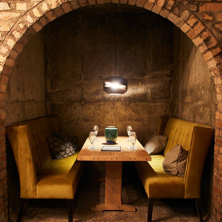 Brick archway table for two